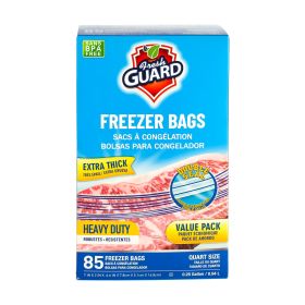 85 Count Heavy Duty Freezer & Refrigerator Storage Bags - Quart Size, Resealable with Easy-Open Tabs, Heavy Duty Heavy Duty Design for Fruits