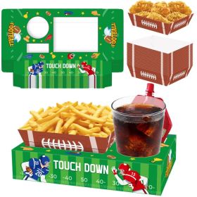 36Pcs Football Serving Trays And Platters Candy Popcorn French Fries Snack Trays Football Movie Boxes For Snacks Tray Football Party Supplies (Option: 3268837G13)