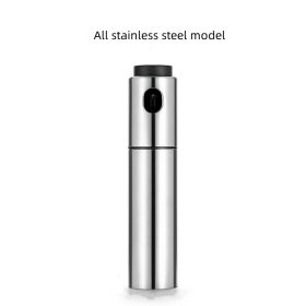 Stainless Steel Spray Oil Bottle For Barbecue; Pressurized Spray Seasoning Bottle (Material: All Stainless Steel Bottle)