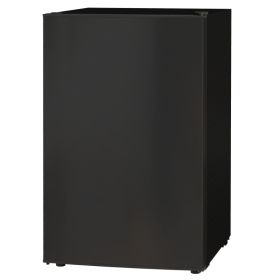 4.5 Cu.Ft Mini Fridge, Single Door Refrigerator with Freezer, Wheels, Adjustable Thermostat, Reversible Door, Black (Option: Black-560x590x920 mm)