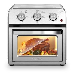 13QT Air Fryer Toaster Oven, Healthy Oil-Free Cooking, Multifunctional Convection Contertop Oven, Adjustable Time, Temp Control, Stainless Steel, (Option: PROGA13S)